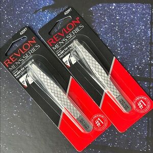 2x Revlon Slanted Tip Tweezers for Men